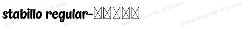 stabillo regular字体转换
